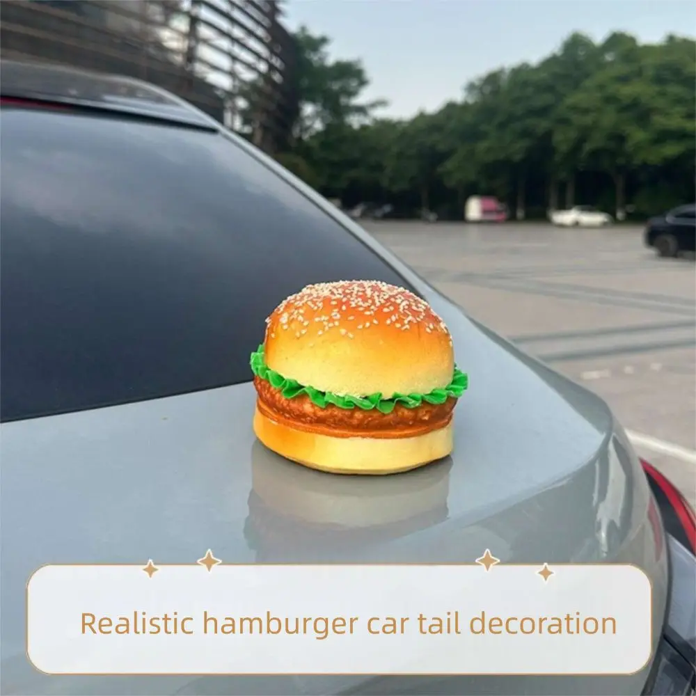 

Desktop Figure DIY Hamburg Car Sticker 3D Cartoon Car Decorative Sticker Gift Cute Car Sticker Burger Ornament Motorcycle