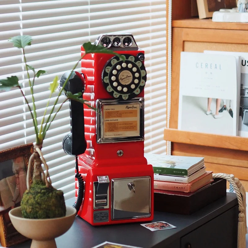 

American 50's retro style coin phone Retro Vtg payphone China spot