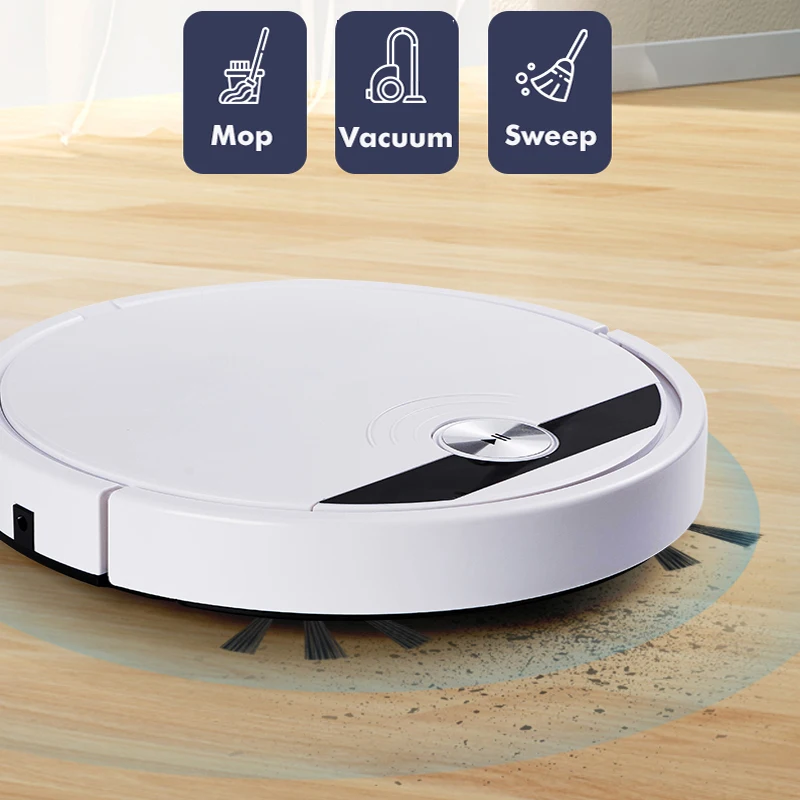 Robot Vacuum and Mop Combo Cleaner Slim Mopping Robotic Vacuum Cleaner with Water Tank for Hard Floor Wood Floor