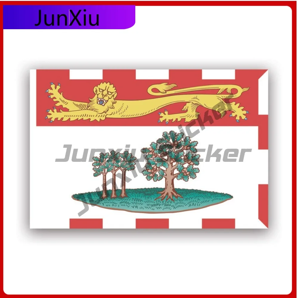 

Amazing Prince Edward Island Flag Sticker Decal American Made Uv Protected Canada Pe Province Decal No Fade Durable Works On