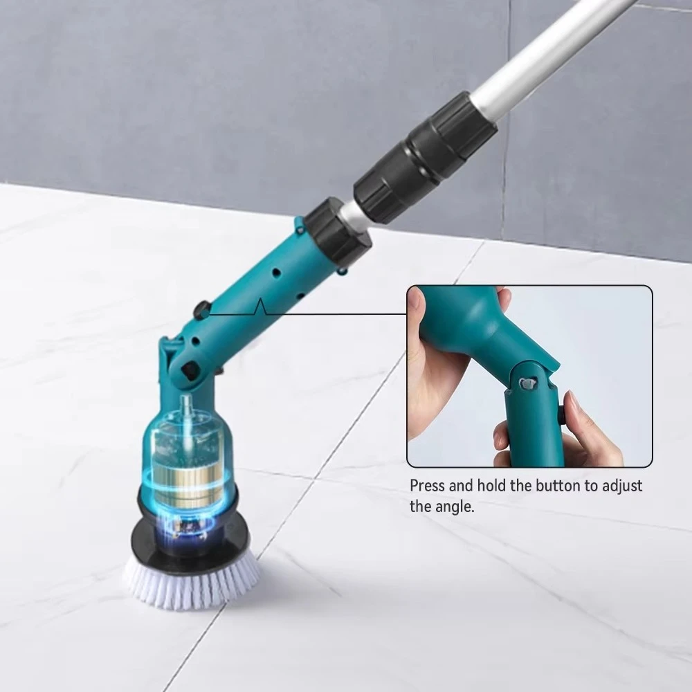 

Cordless 8IN1 Electric Spin Scrubber Electric Cleaning Brush Household Extension Handle Cleaning Tool for Mak*ita 18V Battery