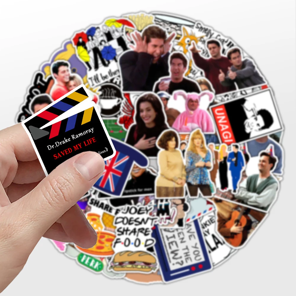 10/30/50PCS Classic TV Show Friends Stickers Car Motorcycle Travel Luggage Guitar Fridge Laptop DIY Funny Graffiti Sticker Gift