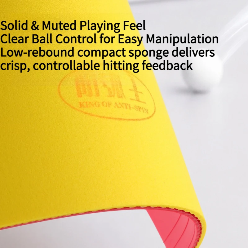 TUTTLE Loop Defense Table Tennis Rubber Pimples in Medium-Hard/High Hardness Anti-Loop Defensive Slow Down Ping Pong Rubber