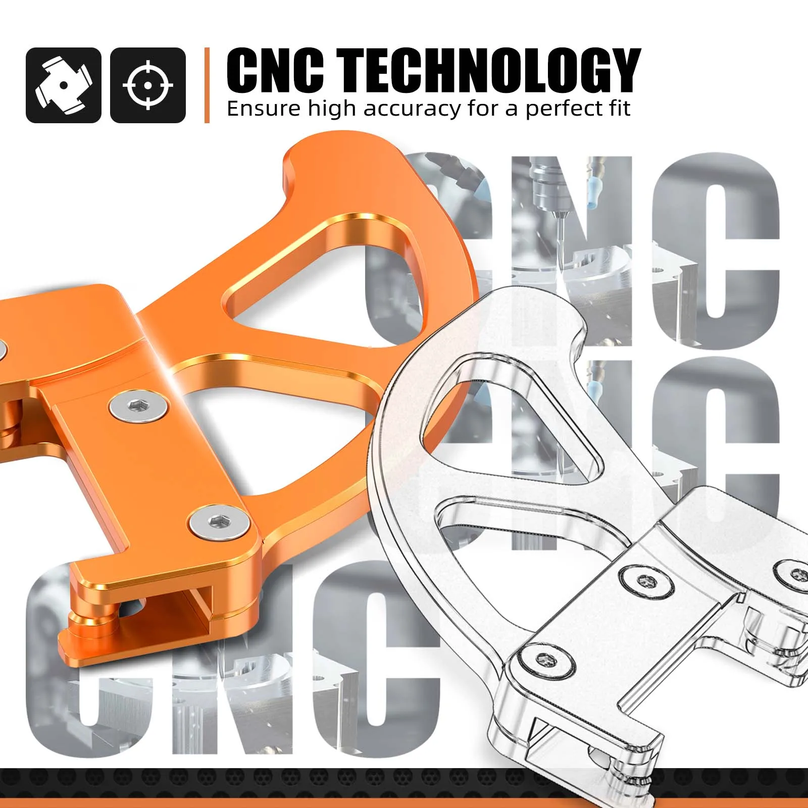 NICECNC Bremsscheibenschutz hinten für KTM EXC 300 EXC XCW XCFW EXCF SX SXF XC XCF 125 250 350 450 530 2004–2022 für Husqvarna TE300