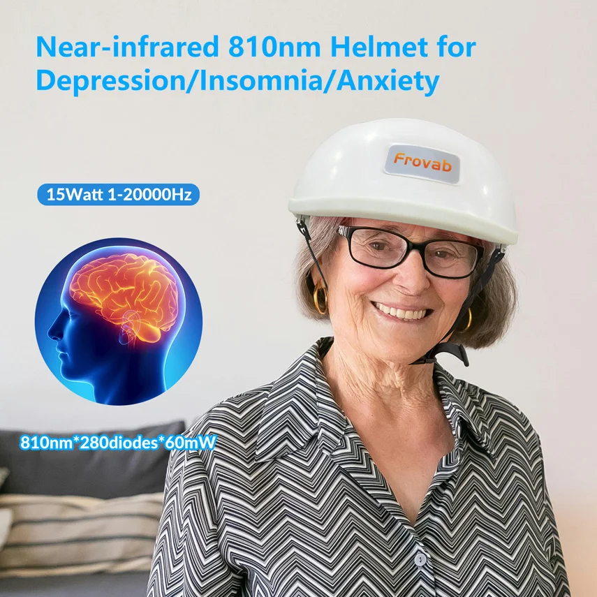 

ZJKC Infra Red Light Therapy Tms Treatment for Depression Stroke Parkinsons 810nm Led Helmet Photobiomodulation Therapy