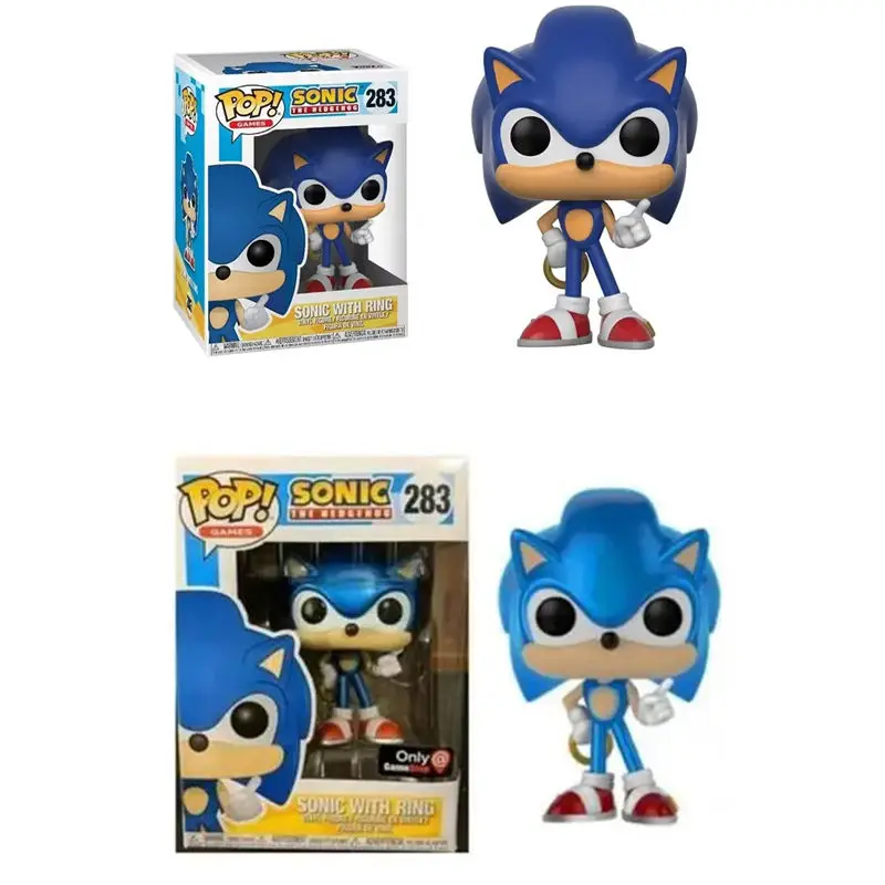 FUNKO POP Sonic con Anillo 283 #   Sonic con Anillo 283 #   Figura de Vinilo de Edición Limitada, Muñeco Coleccionable de PVC de 10 cm, Juguetes para Niños
