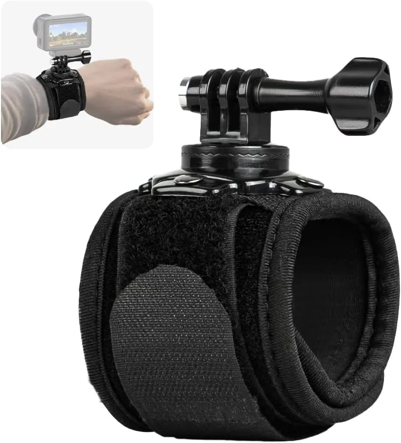 Soporte de Muñeca con Rotación de 360° °   Correa de Montaje con Brazo Giratorio Compatible con GoPro Hero 13/12/11/10/9/8/7//6/5 Black, DJI Action 6/5 pro/4/3