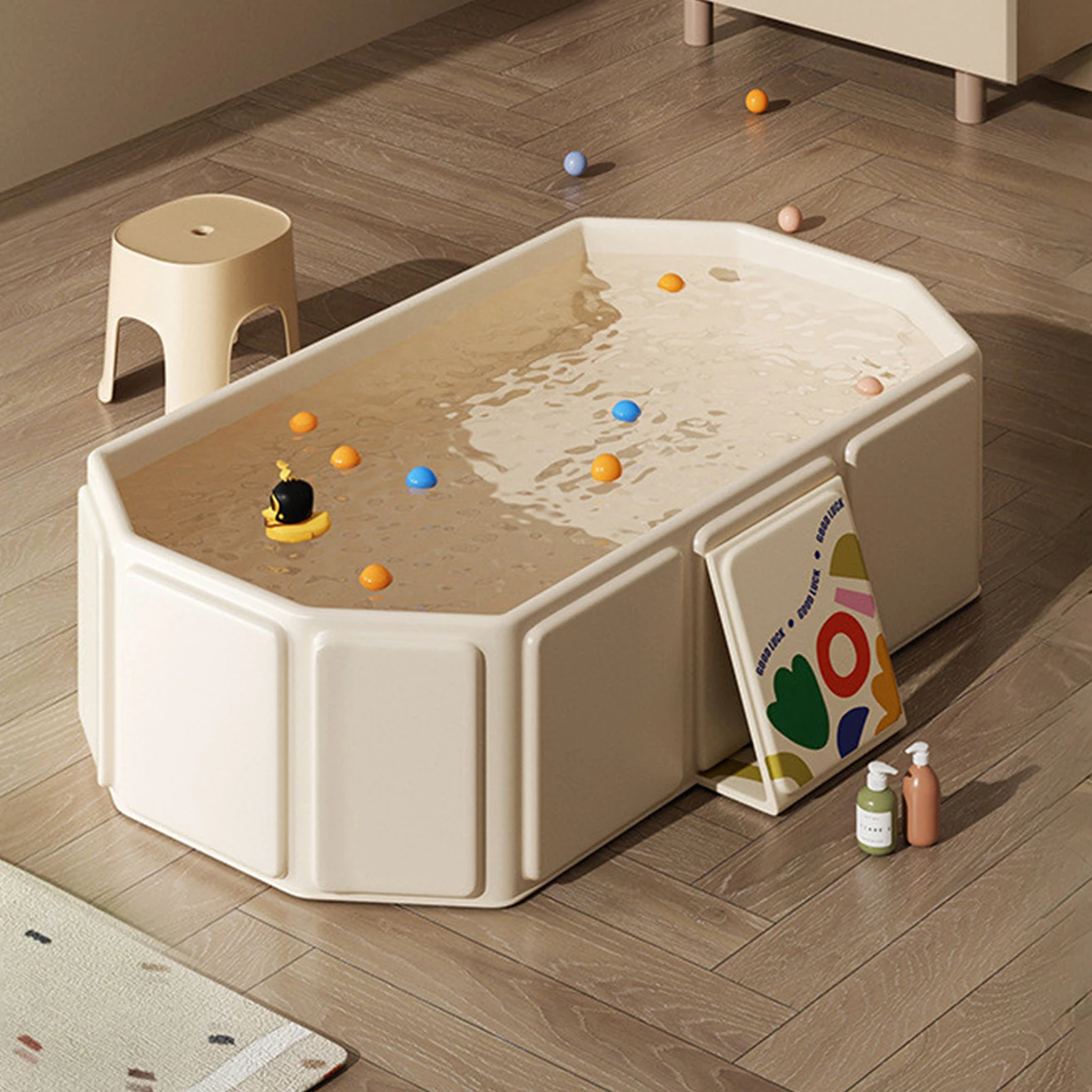 Baby Shower Basin Baby Bathtub Foldable Steam Bath Tub SPA Hot Tub Large Size Newborns Child Folding Integrated Bathtub