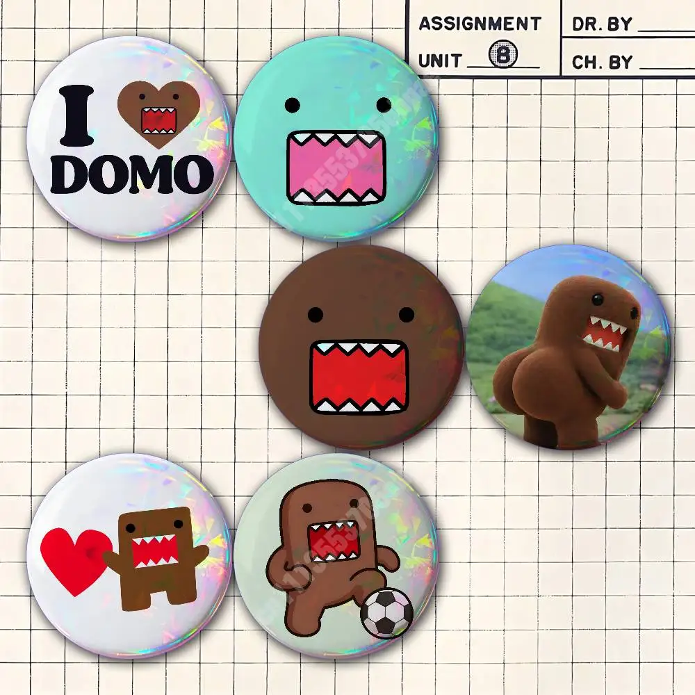 Cartoon D-Domo Button Badge 2PC Sets Diameter 75mm/58mm/44mm/32mm/25mm Souvenir Fans Collection