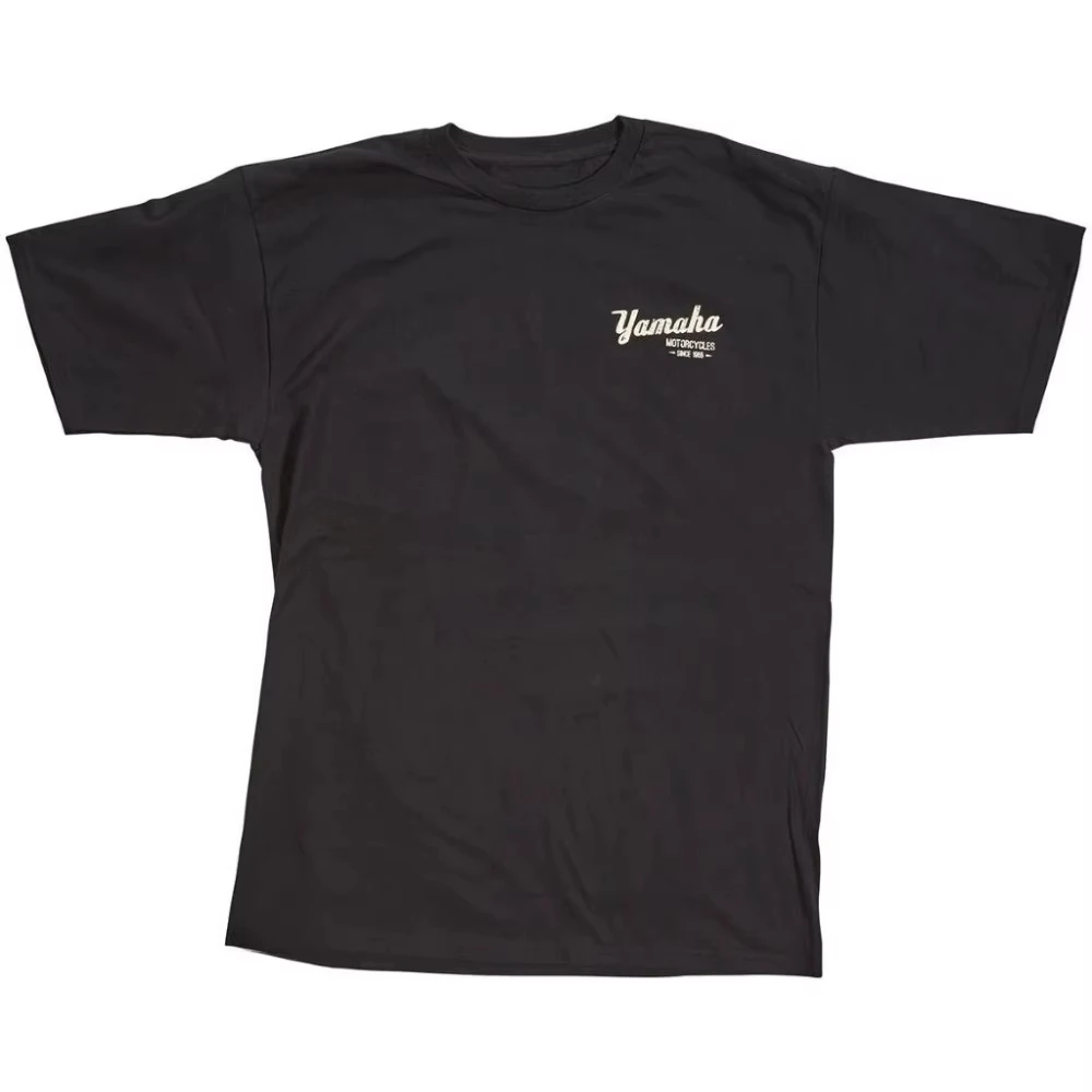 ياماها الساخن الرجال الشارع نمط مطبوعة تي شيرت ياماها ريترو نمط فضفاض نسخة الهيب هوب قصيرة الأكمام الاتجاه القطن الموضة الحضرية