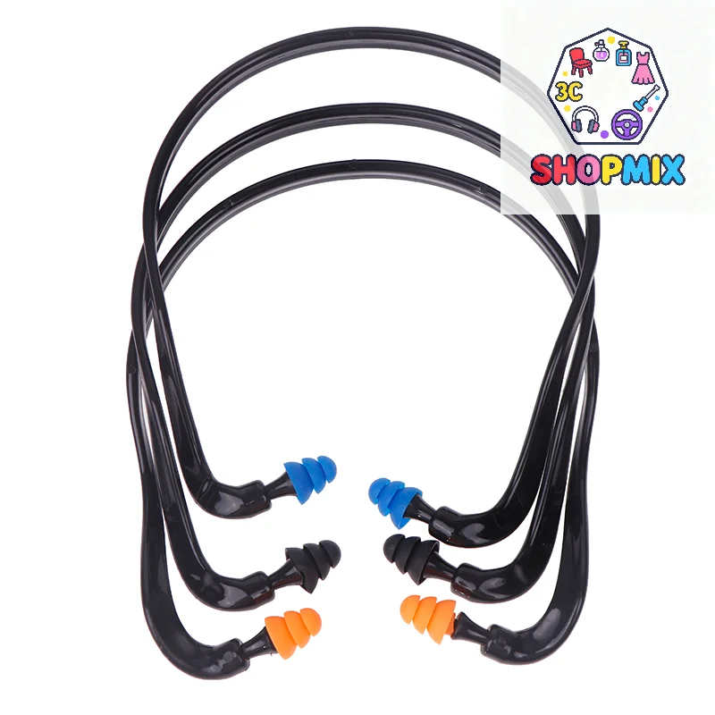 1PC Sleeping Working Noise Reduction Ear Plugs Soft Silicone Head-mounted Earplugs Protector Anti-Noise Earmuff