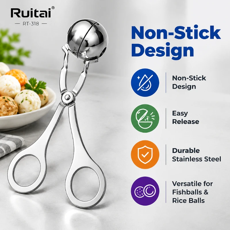 Stainless Steel Meatball Maker Clip, DIY Meat Ball Mold, Kitchen Gadget for Making Fish Balls, Rice Balls