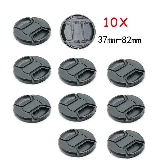 10 SZTUK 37 40,5 43 46 49 52 55 58 62 67 72 77 82 mm Zatrzaskowa osłona przedniego obiektywu aparatu do Canon Leica Nikon Sony