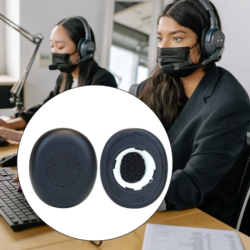 DXAB Comfortable Ear Pad for Evolve2 65UC/MS Flexible Wireless Office Headsets, Ear Pad Enhances Noise Isolation Foam Pad