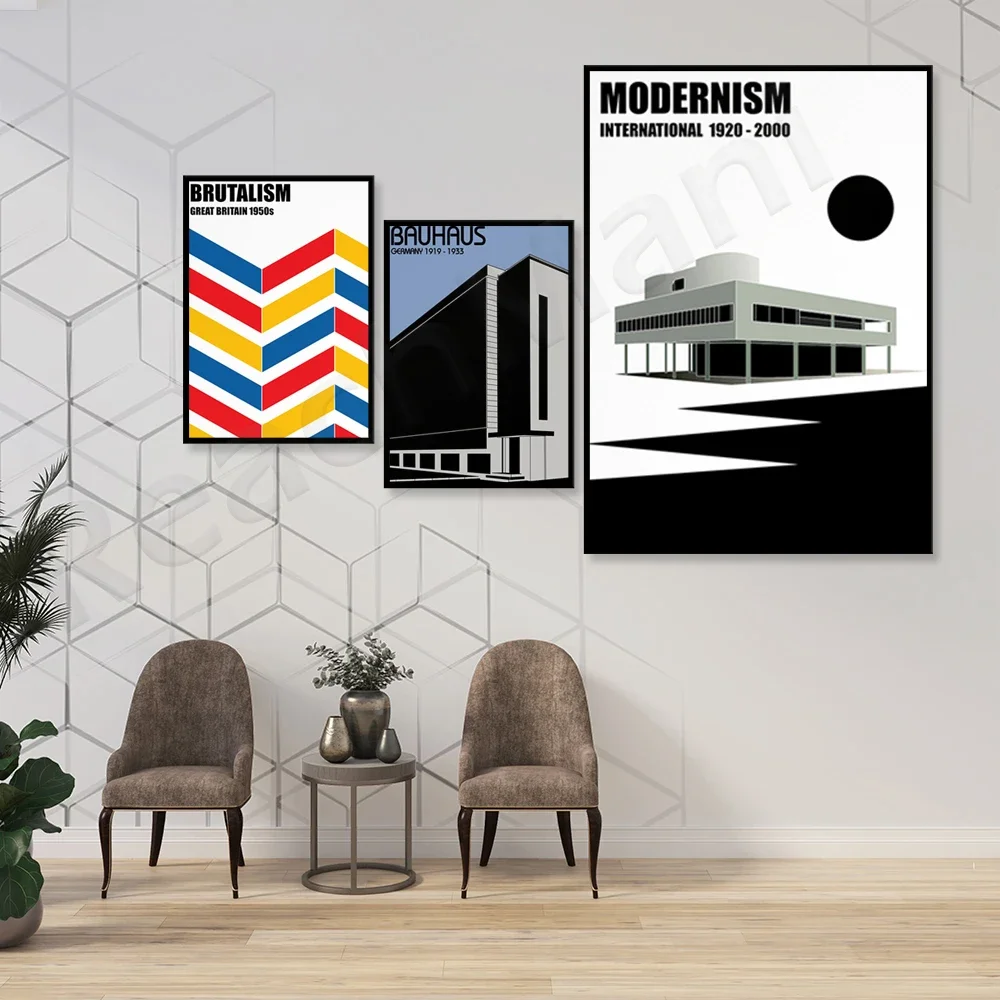 Brutalist Architecture Prints, Architecture Poster Pack, Bauhaus - Modernism - Brutalism - Printable Wall Art