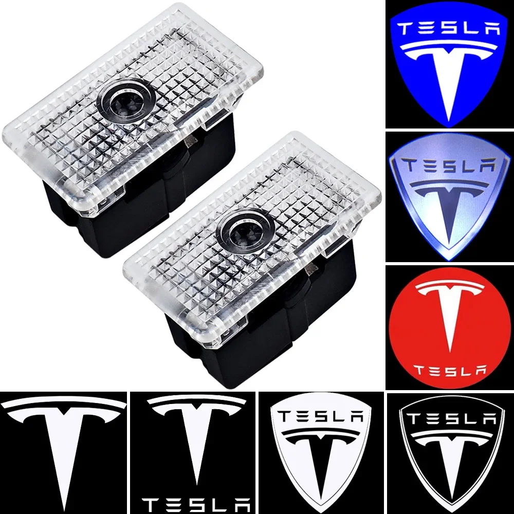 2pcs BAFIRE High Quality Led Car Door Welcome Light For Model 3 Model S Model Y Model X HD Laser Tesla LOGO Projection Lamp