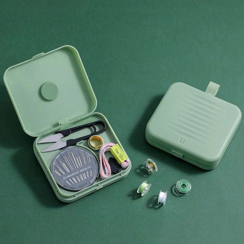 Home Sewing Box Set Practical Portable Sewing Tools Set Dormitory Kit Storage Quilting Stitching Embroidery Thread Accessories