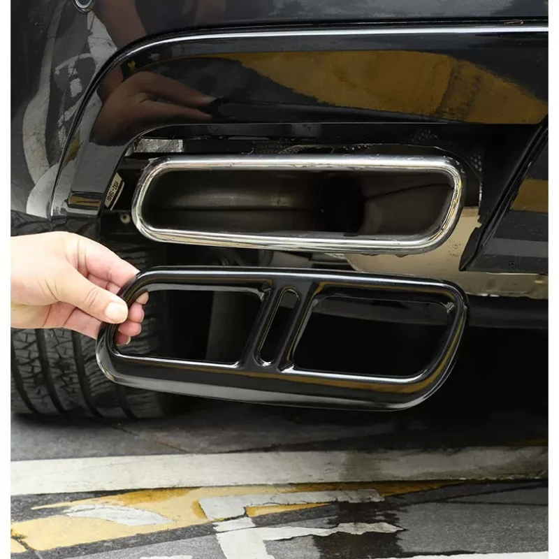 For Land Rover Range Rover Sport 2023-2026 Tail throat decorative frame four outlet exhaust pipe cover fog lamp decorative