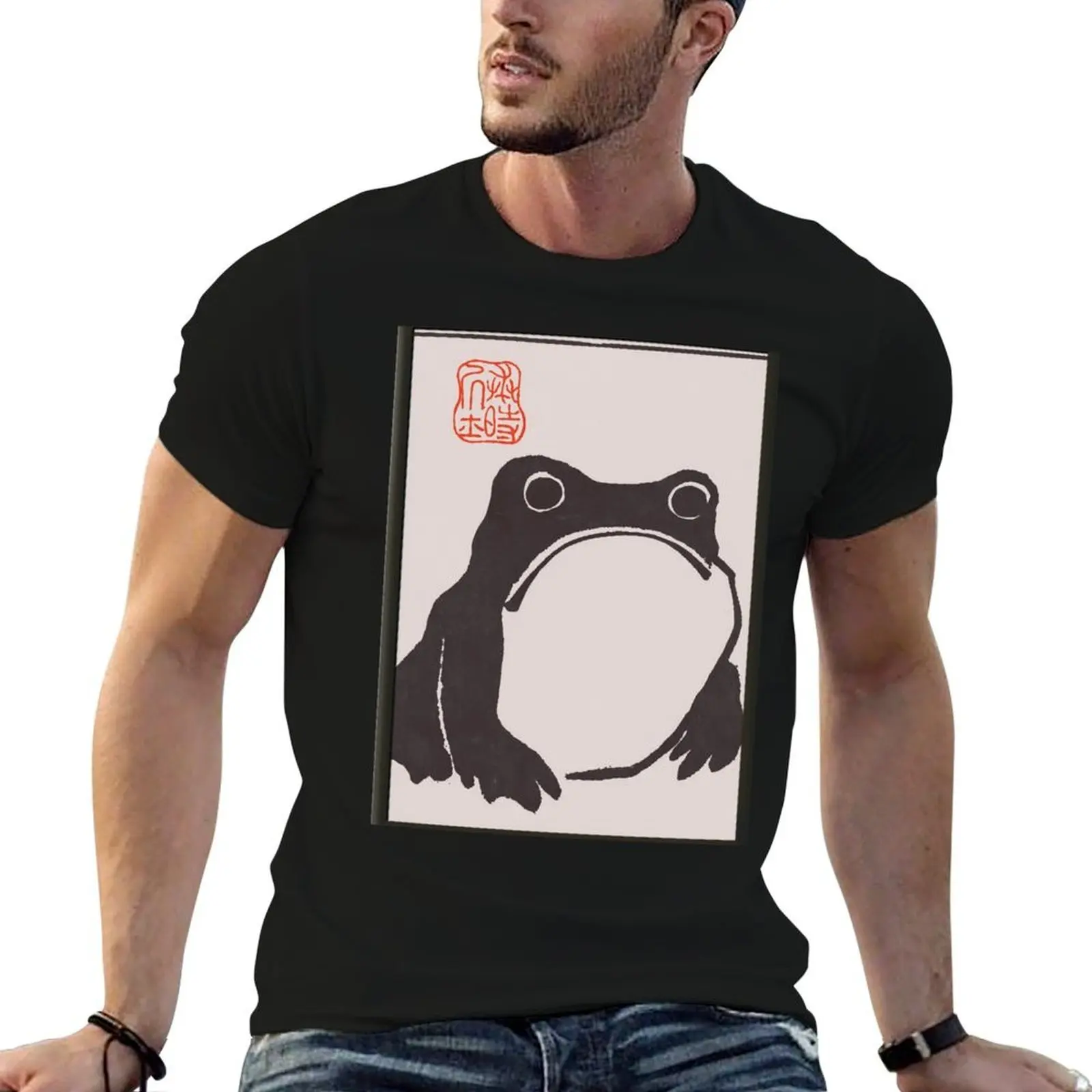 اليابان 100% تي ماتسوموتو هوجي تي شيرت عادي غرينوي الفن حزمة القطن الأسود القطن للقمصان تي شيرت رجل رجل