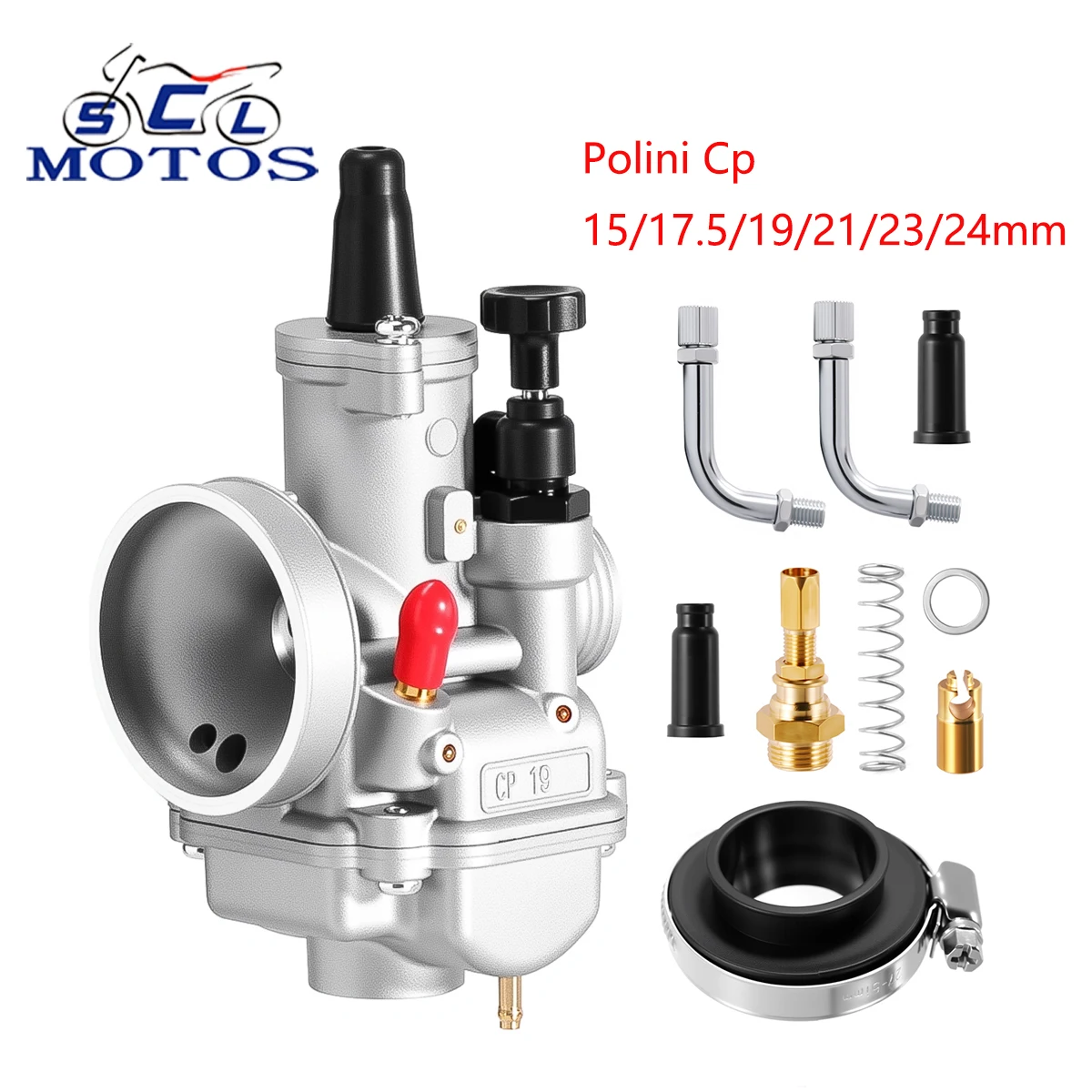 Sclmotos 15/17.5/19/21/23/24mm Carburetor 2011900 Polini Cp 19 Carburetor Moped For YAMAH TZR 125 HONDA Bali 50CC DT 80 MTX5