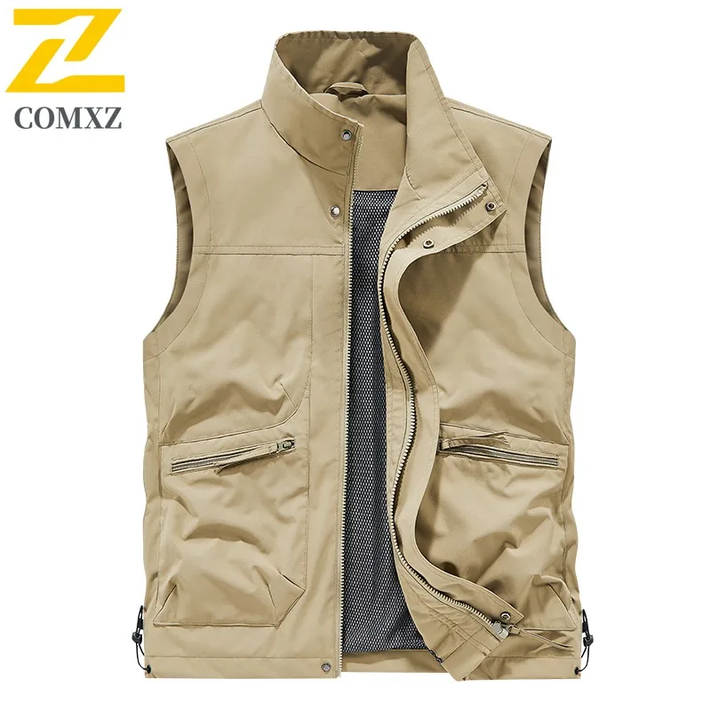 EIAO الرجال كل موسم فائدة العمل سترة الحد الأدنى جاكيت بلا إكمام مع الوقوف طوق للرياضة في الهواء الطلق الحضرية لباس غير رسمي 2025 #2