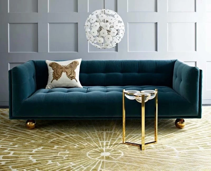 

Metal foot flannel casual sales office lobby fashion creative reception sofa