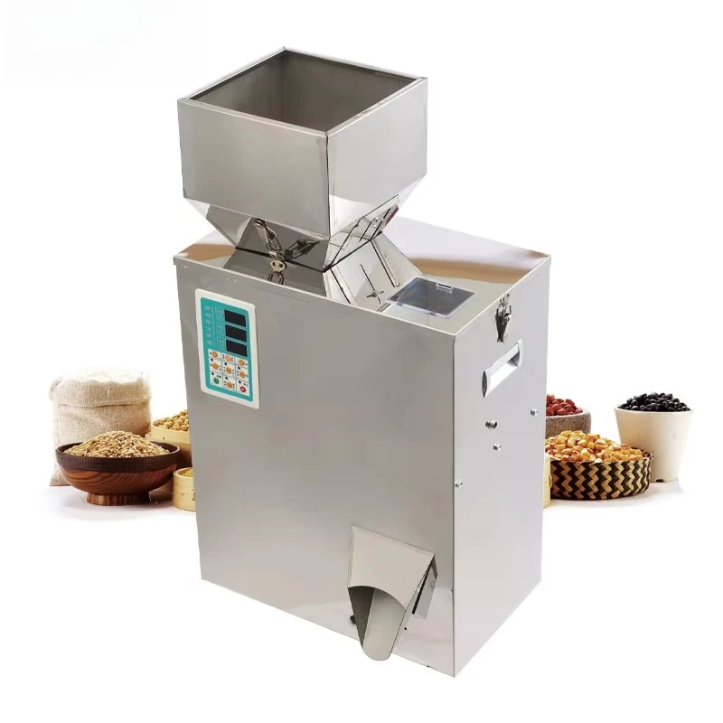 Automatic Quantitative Weighing Filling Machine For Tea Cereals Nuts Granules Powder Beverages; Plastic Can Pouch Bag Packaging