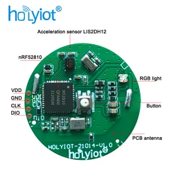 Holyiot 블루투스 비콘, 3 축 가속도계 센서, 저에너지 Iot 장치 모듈, 방수 실내 추적 ibeacon 태그