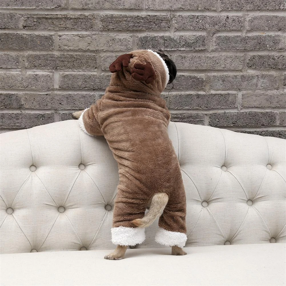 

Elk Dog Cotton Coat Outfits Hoodie for Large Pets Doggie Sweaters Clothes Dogs Hoodies