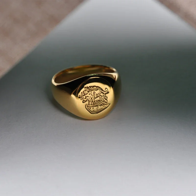 Kingsman Ring The Secret Service Custom Signet Rings For Men Women Cosplay S925 Sliver Color Brass Gold Color Free Engrave