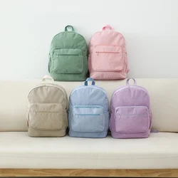 Corduroy Backpack Fashion Girls Teenagers With Zipper Front Bag College School Bag Casual Back To School Bag For Travel Outdoor