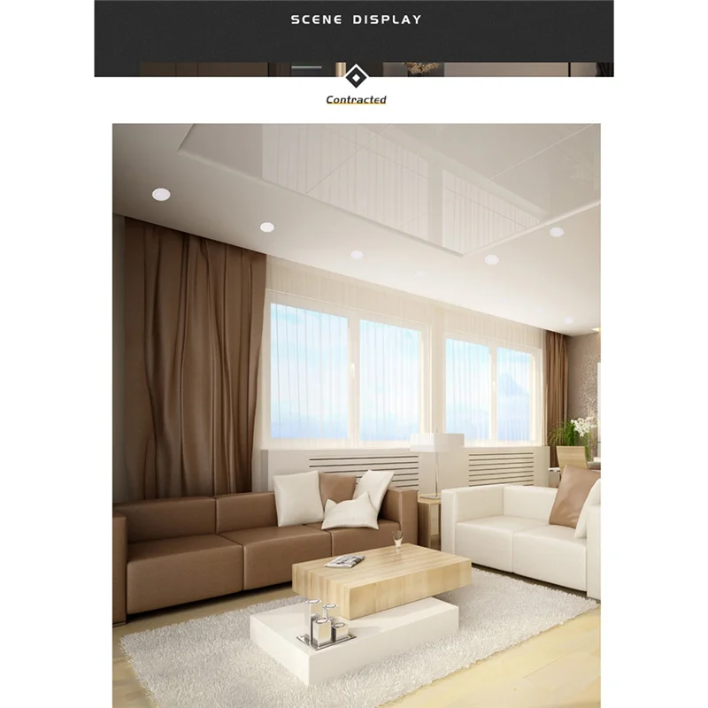 Luz embutida led 6500k luz do dia ultrafina podeless downlight com caixa de junção, para cozinha sala de estar corredor escritório