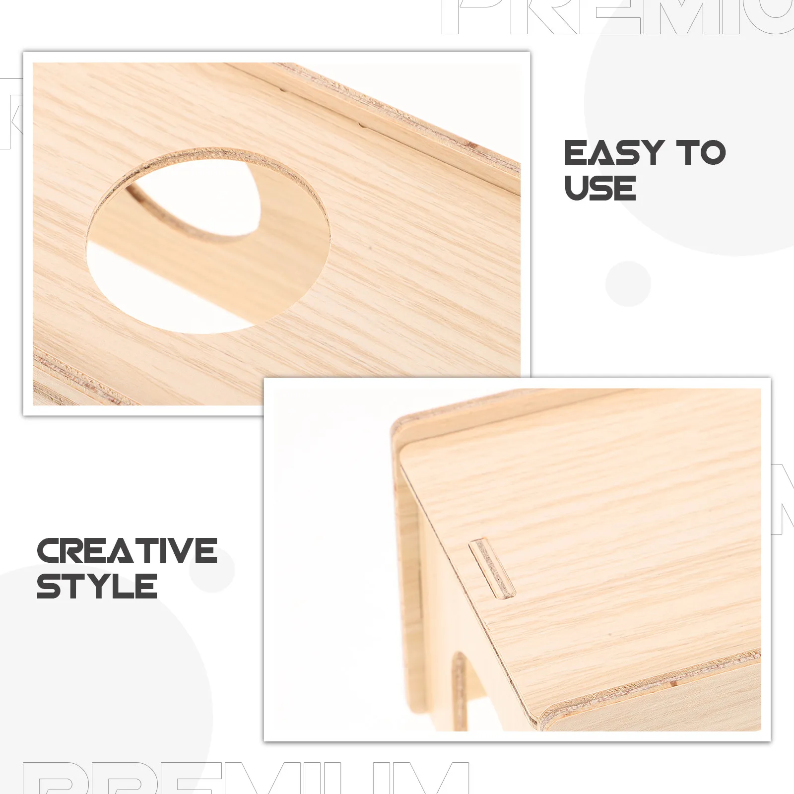 2Pcs Wooden Hamster Tunnel Chamber Hideout for Dwarf Hamsters Syrian Hamsters Gerbils Guinea Pigs Exploring Platform Nest Bed