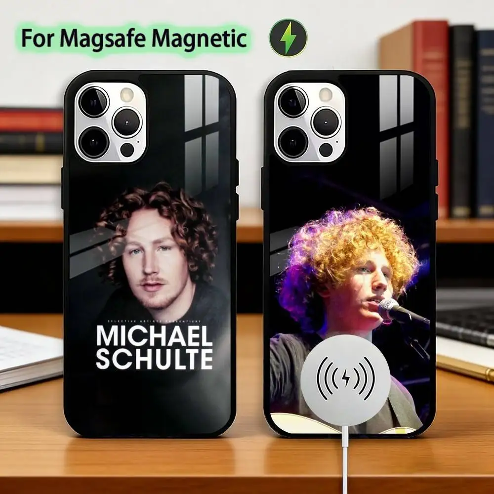 

Michael Schulte Music Phone Case For iPhone17,16,15,14,13,12,11 Plus,Pro Magnetic with Magsafe Wireless Charging