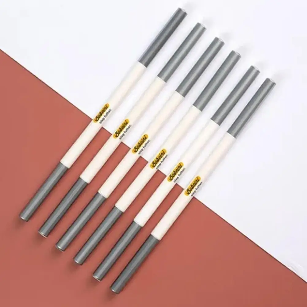 Lápiz de cejas fino de doble cabezal, resistente al agua, sin manchas, duradero, resistente al color, lápiz de cejas líquido, 6 colores, lápiz de cejas Natural