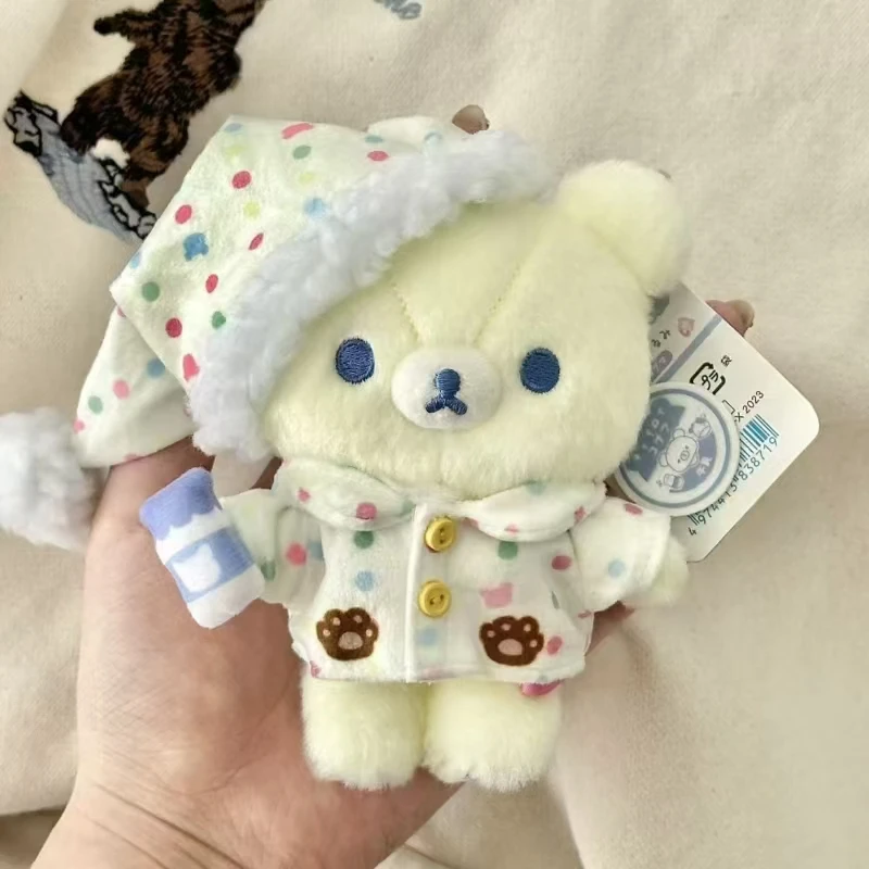 

Rilakkuma Cute Cartoon Anime Surrounding Strawberry Hot Springs Milk Bear Brother Lazy Bear Plush Doll Cute Accessory Set Toy