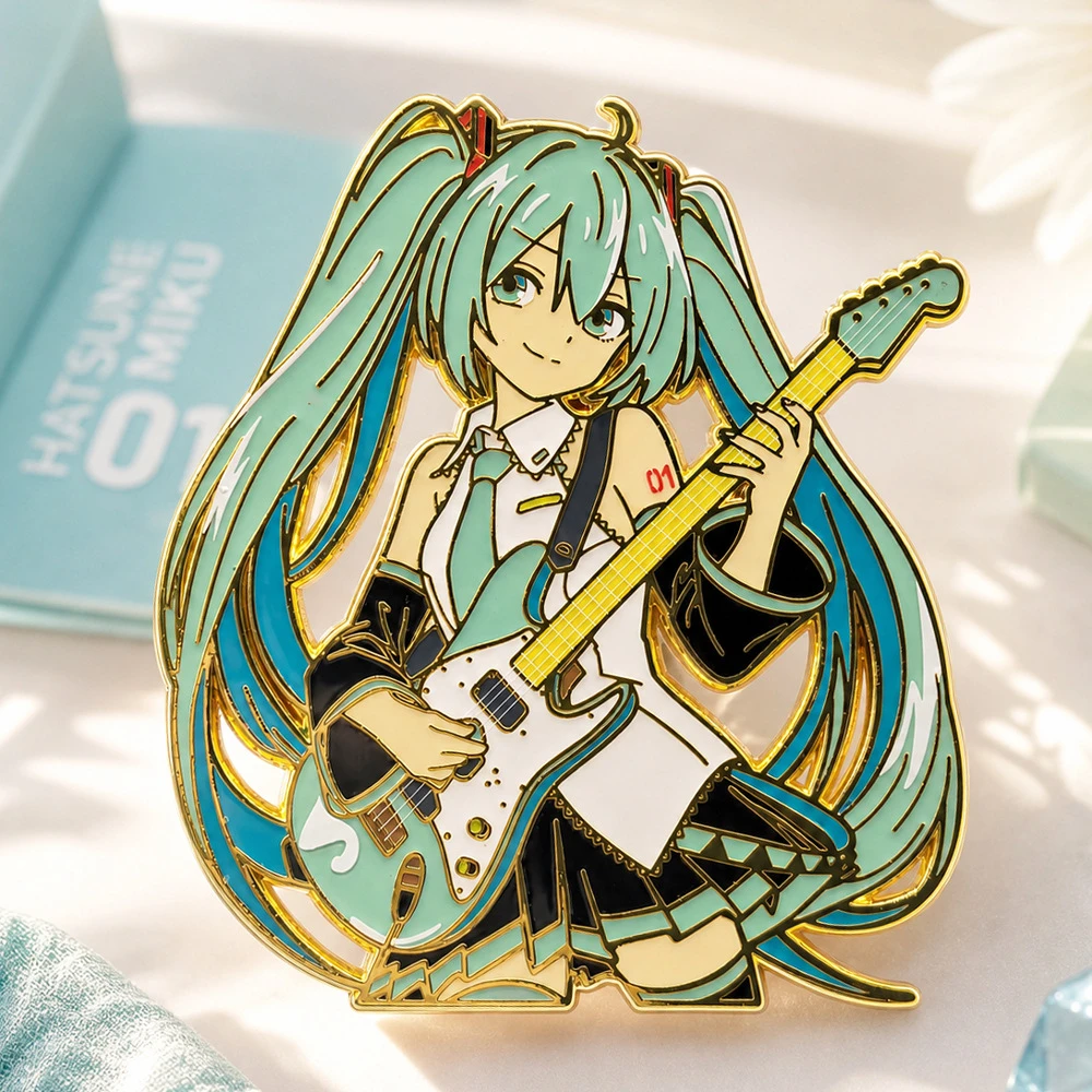 Beautiful Girl Enamel Pins Quadratic Element Virtual Goji Brooch Clothing Backpack Lapel Badges Fashion Accessories For Friends