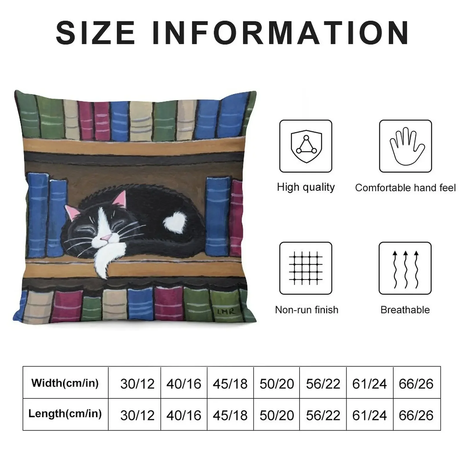 Sleepy Cat on Shelf - Book Love Throw Pillow Sofa Covers Decorative Cover For Living Room autumn pillowcase pillow