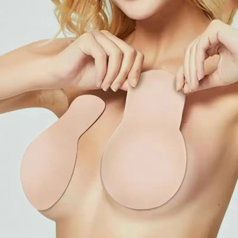 Women Push Up Bras Self Adhesive Silicone Strapless Invisible Bra Reusable Sticky Breast Lift Tape Rabbit Nipple Cover Bra Pads view 3