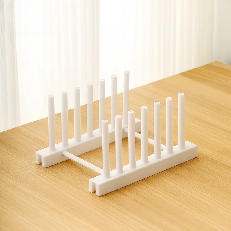 Bowl and Plate Storage Rack Household Kitchen Bowl and Dish Draining Rack; Cabinet Interior Plate Storage Rack Pot Lid Storage