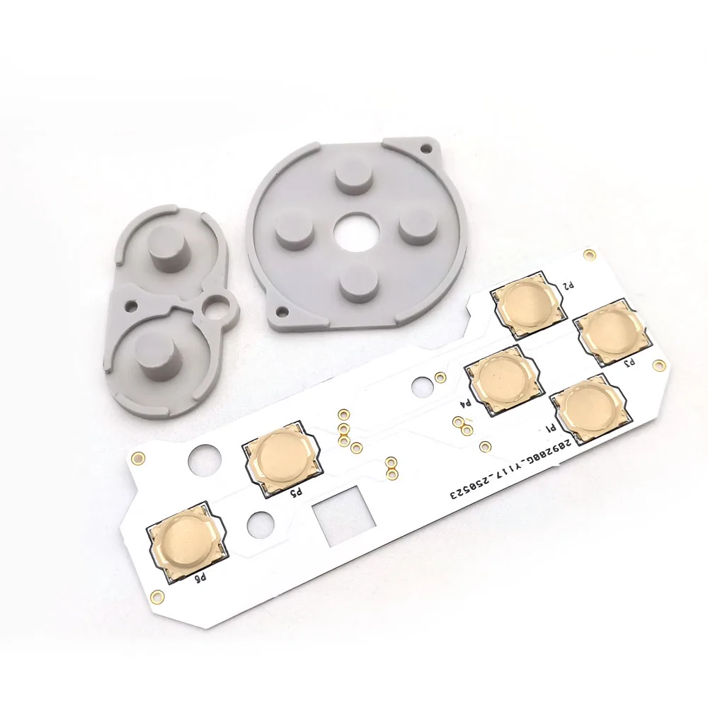 Zestaw metalowych przycisków do GB GBA GBC GBP, zestaw przycisków dotykowych Clicky z gumowymi podkładkami przewodzącymi do GB/GBA/GBC/GBP — zdjęcie produktu 6