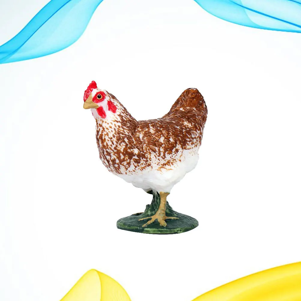 

1Pcs Simulation Hen Poultry Lifelike Chicken Ornament Desktop Decoration Home Office Photo Prop Gift