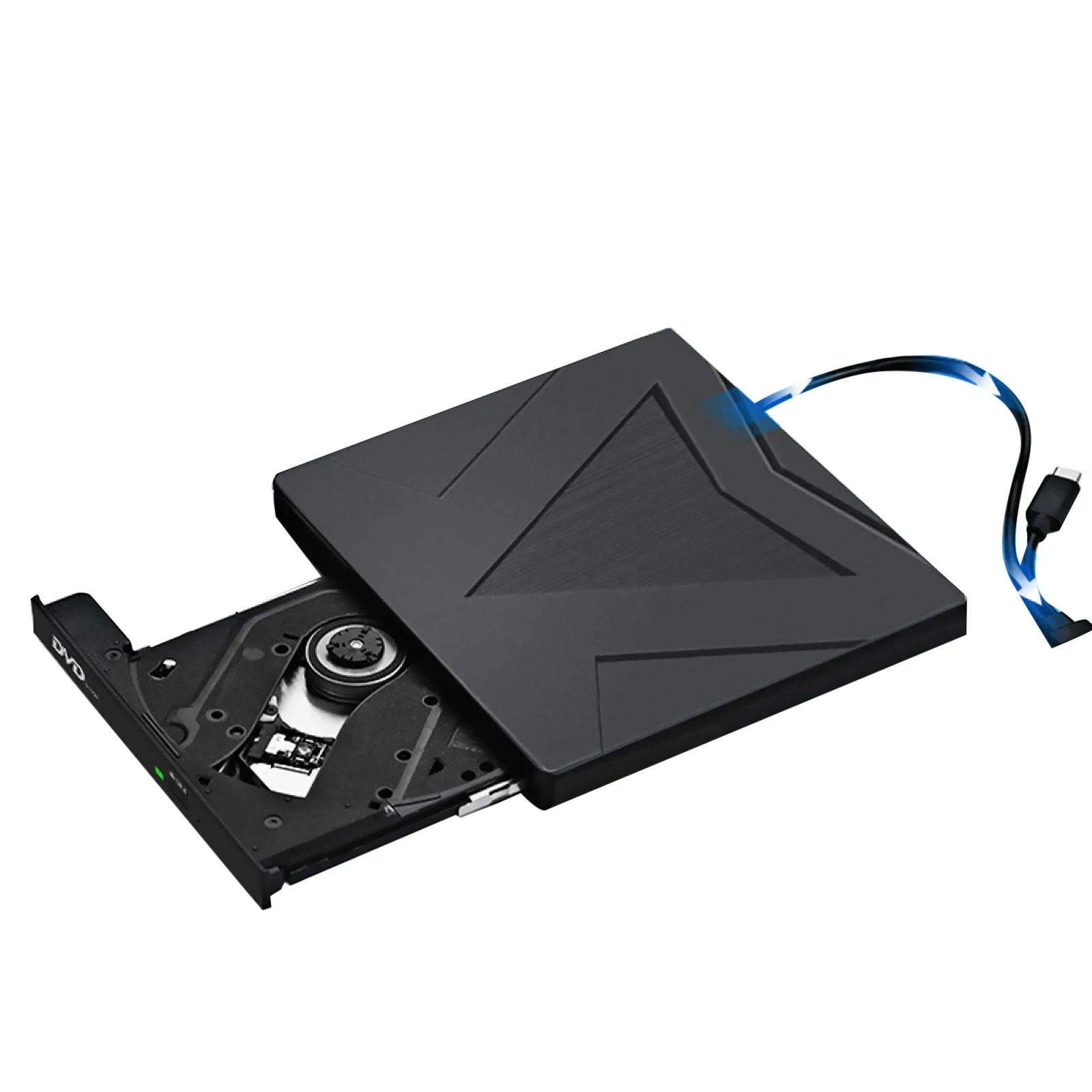 

Внешний DVD-привод USB 3.0 Type-C, ультратонкий CD/DVD-рекордер для ноутбуков и настольных ПК, высокоскоростной 5 Гбит/с, совместим с Windows и Mac OS