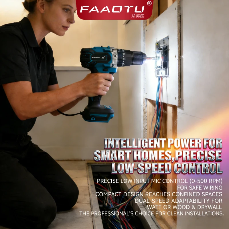 

FAAOTU DDF487 13mm 18V lithium electric rechargeable hand drill Compatible with MT batteries without charger and battery