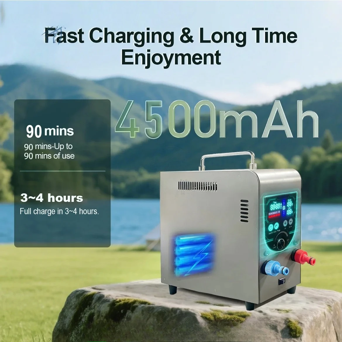 Portable Smart Constant‑Temperature Gas Water Heater, Outdoor Instant Shower Bath Equipment, Compact Hot Water Heating Unit,