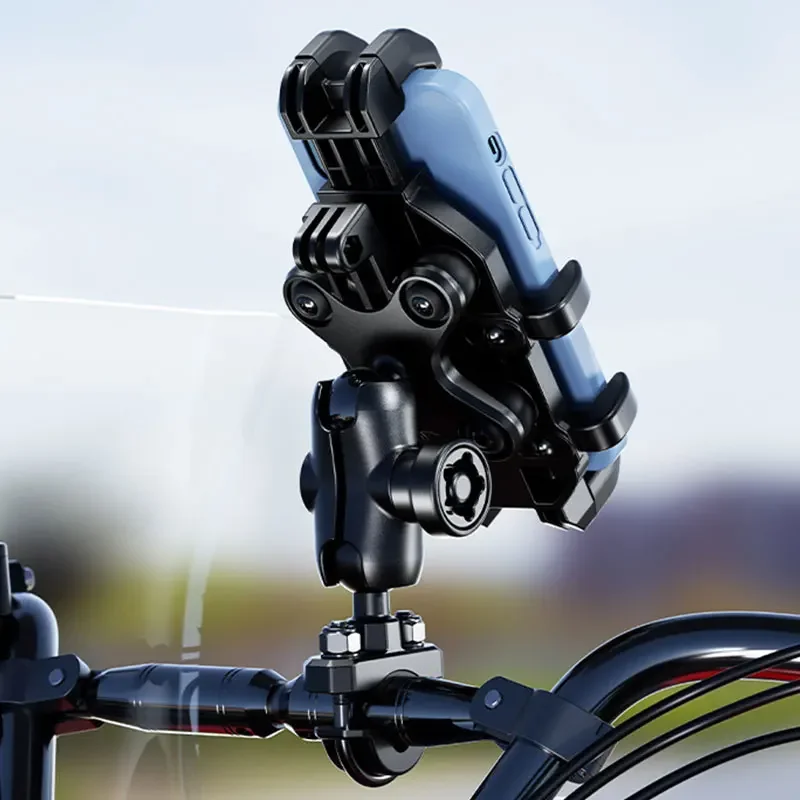 Motorcycle Phone Holder High Quality Motorbike and Bike Handlebar Install Mobile Phone Stand Anti-Shake Motos Navigation Bracket