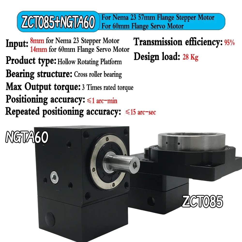High Precision Hollow Rotating Platform Ratio 10-50:1 4 Axis/ 5 Axis/ R Axis,eplace Cam indexer/ DD motor for Cutting Tables CNC