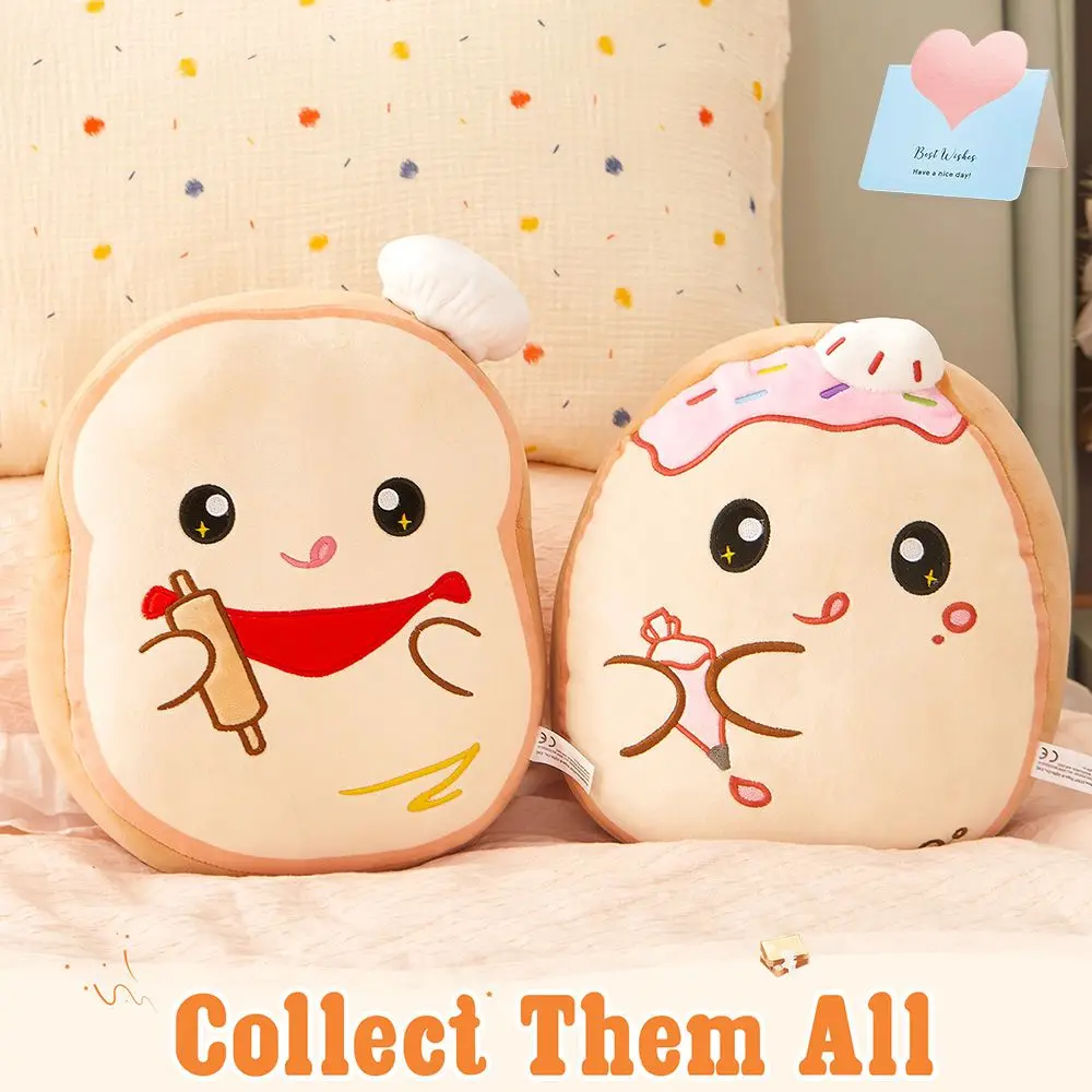 

30cm Cute Bakers Throw Pillows Catton Bread Decorator Plush Toys Stuffed Pillow Sleeping Cushion Birthday Gift for Girls Baby