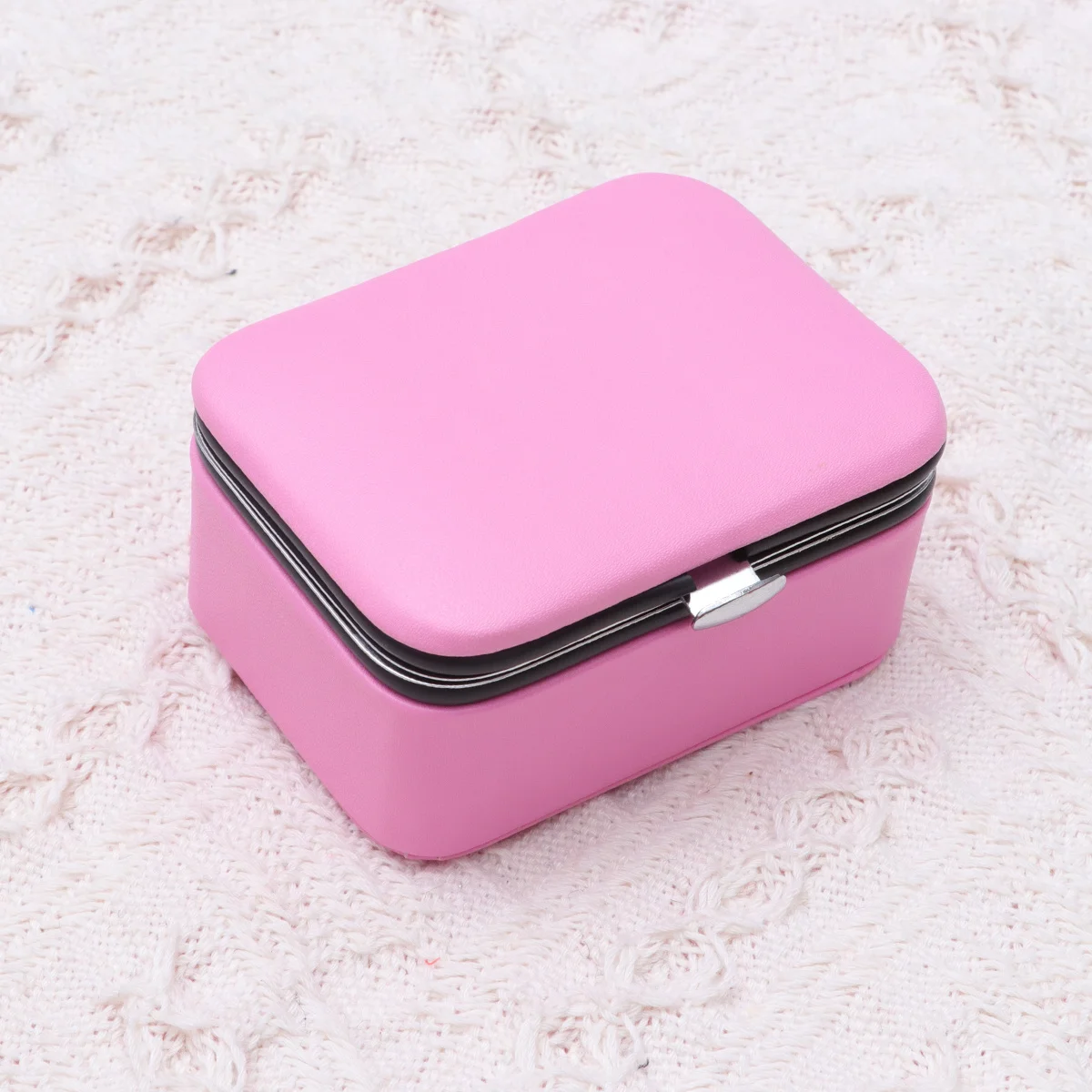 

Mini Jewelry Box Pink Portable Fashion Jewelry Case Organizer for Earrings Necklace Storage Portable Storage Box