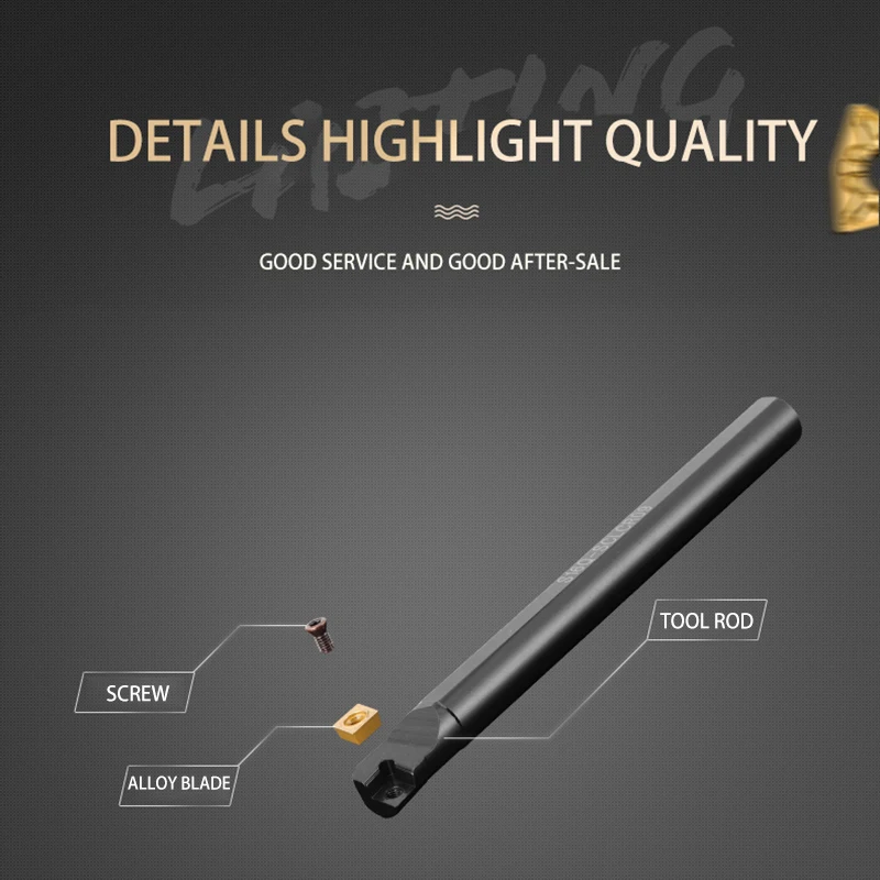 KaKarot Internal Turning Tool Holder S12M-SCLCR09 S14N-SCLCL09 S16Q-SCLCR09 S25R-SCLCL09 Carbide Inserts CCMT09 Lathe